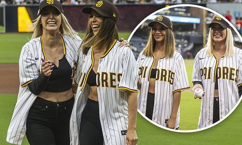 Ariana Madix and Scheana Shay match in baseball jerseys at Padres game in San Diego | Daily Mail Online Padres Game Outfit San Diego, Padres Outfit Women, San Diego Padres Outfit Women, Padres Game Outfit, San Diego Padres Outfit, Padres Outfit, Scheana Shay, San Diego Padres Baseball, Padres Baseball