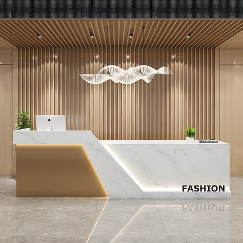 Office Reception Table Design, Office Counter Design, Reception Counter Design, Reception Table Design, Office Reception Design, Dental Office Design Interiors, Modern Reception Desk, Hotel Lobby Design, Reception Desk Design