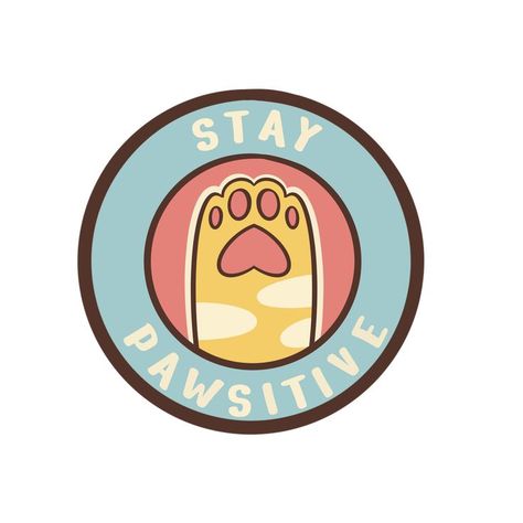 Paw Cat, Stay Pawsitive, Paw Logo, Animals Drawing, Cats Stuff, Cat's Paw, Cool Pencil Drawings, Dog Stickers, Cat Paws