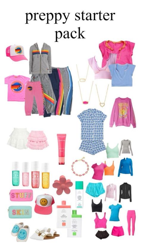 preppy stater paaaaack!! Preppy Shuffles Outfits, Preppy Brands List Of, Preppy Checklist, Preppy Starter Pack, Preppy Sleepover, Preppy Must Haves, Preppy Clothing Brands, A Week Of Outfits, Preppy Birthday Gifts