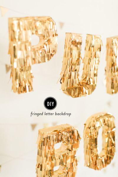 DIY fringed lettering: http://www.stylemepretty.com/living/2015/01/28/diy-fringed-letter-backdrop/ | Photography: Ruth Eileen - http://rutheileenphotography.com/: Photobooth Ideas, Style Me Pretty Living, Puppy Bowls, Diy Event, Party Deco, Party Stuff, Diy Party Decorations, Party Party, Party Inspiration