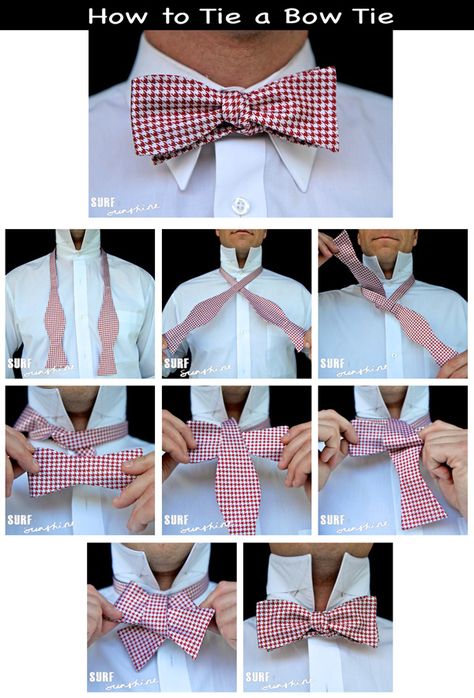 How to Tie a Bow Tie Step By Step: A Visual Photo Tutorial: Last month, I used one of my favorite online shopping tools, Sweet Relish, to show you a Rustic Wedding inspired Spring Groomsman outfit based on the classic and handsome Blakley bow tie from Brier Tie Step By Step, Cool Tie Knots, Tie A Bow Tie, Simpul Dasi, Tie A Necktie, Beautiful Women Quotes, Neck Tie Knots, Handsome Men Quotes, Groomsmen Outfits