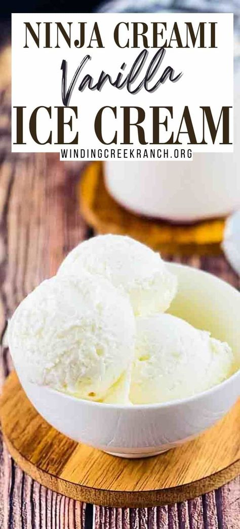 Ninja Creami Vanilla Ice Cream Recipe Ninja Ice Cream Recipes, Ninja Creami Vanilla Ice Cream, Ninja Ice Cream, Ninja Creami Ice Cream Recipes, Ninja Ice Cream Recipe, Frozen Yogurt Recipes, Vanilla Frozen Yogurt, Vanilla Ice Cream Recipe, Ice Cream Maker Recipes