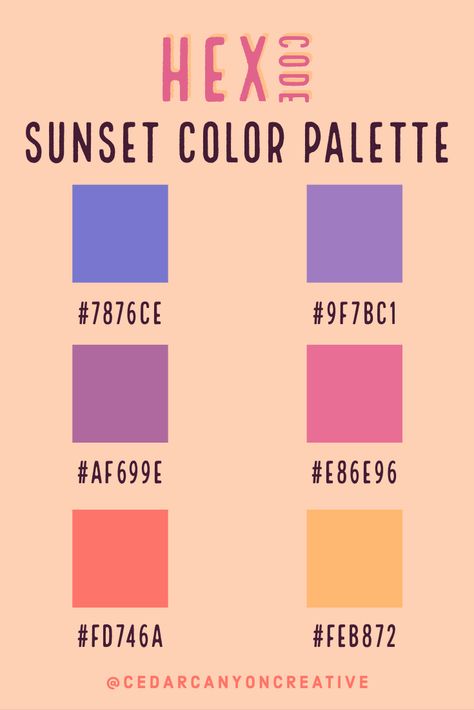 Hex Color Palette Bright, Sunset Color Palette Hex Codes, Bright Color Palletes With Hex Codes, Bright Color Hex Codes, Neon Color Palette Hex Codes, Bright Color Palette With Hex Codes, Neon Hex Codes, Aesthetic Color Palettes Hex Codes, Color Pallets With Hex Codes