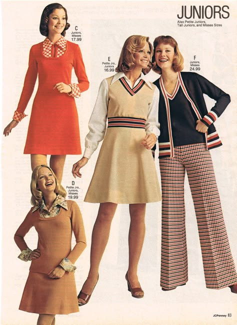 Juniors fashion - 1975 60s Fashion Trends, 1970s Fashion Women, Fashion 1970s, 60s 70s Fashion, 60s And 70s Fashion, 70s Inspired Fashion, 70s Outfits, Seventies Fashion, 70’s Fashion