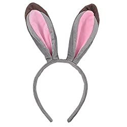 DIY Zootopia Judy Hopps Costume | maskerix.com Judy Hopps Costume, Diy Bunny Ears, Zootopia Judy Hopps, Fox Headband, Halloween Party Accessories, Bunny Ears Headband, Antler Headband, Fox And Rabbit, Grey Bunny