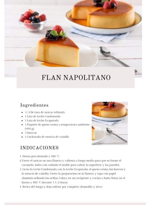 Flan Recipes, Pastel Cakes, Flan Recipe, Cooking Recipes Desserts, Gluten Free Desserts, Flan, Cute Food, Food Hacks, Cooking And Baking