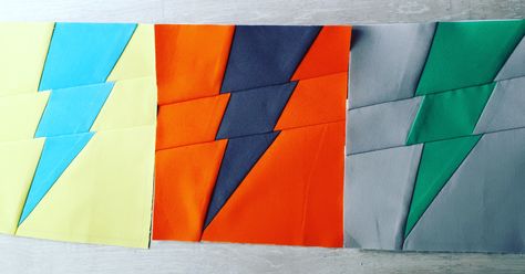 August – Lightning Bolts – Vancouver Modern Quilt Guild Lightning Bolt Quilt Block, Quarter Inch Seam, Lightning Bolts, Quilt Guild, Quilt Design, Modern Quilt, Lightning Bolt, Paper Piecing, Modern Quilts