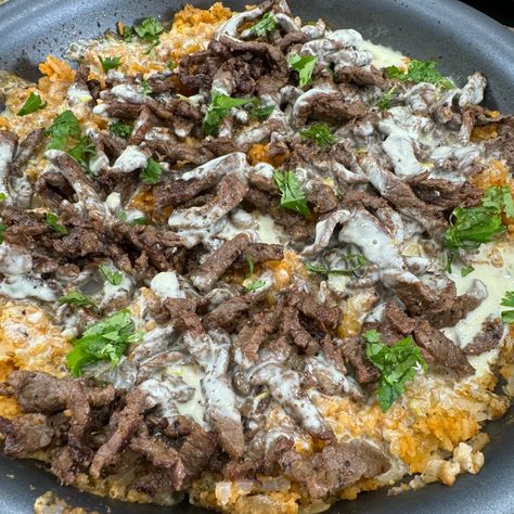 Cooking In The Midwest, Cheese And Rice, Mexican Steak, Luke Brown, Steak And Rice, Easy Salsa Recipe, Cheesy Rice, Easy Steak, Cooking With Olive Oil