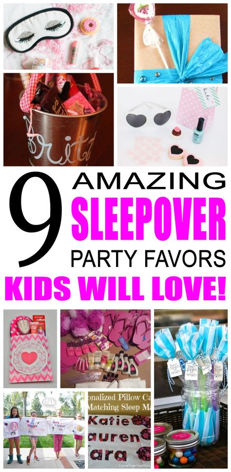 Fun sleepover party favor ideas for kids and teens. Try these diy sleepover and spa party favors for boys and girls. Here are some easy goody bags and treats to say thank you to the friends of that special birthday child. Sleepover Party Favors, Ideas Birthday Party, Spa Party Favors, Teen Sleepover, Party Sleepover, Party Favor Ideas, Diy Crafts For Teen Girls, Sleepover Birthday Parties, Boy Party Favors