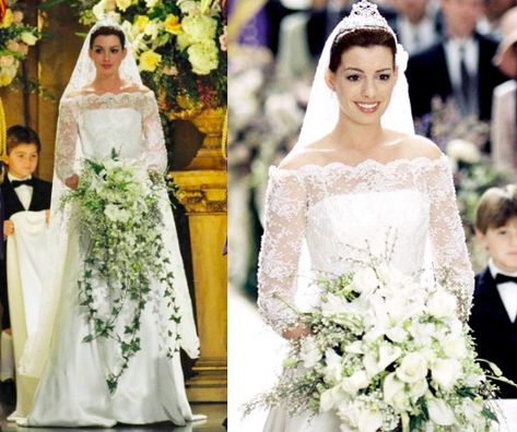 Anne Hathaway Wedding, Movie Wedding Dresses, Princess Diaries 2, Bride Wars, Tv Weddings, 2nd Wedding Dresses, Iconic Weddings, Wedding Movies, Pretty Princess