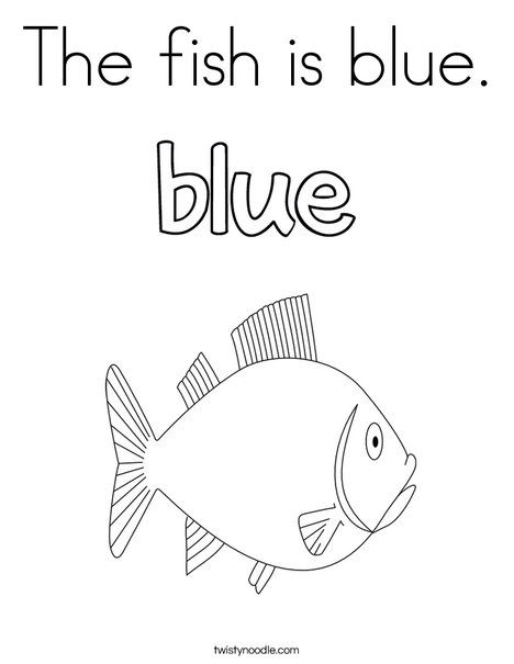 The fish is blue Coloring Page - Twisty Noodle Blue Crafts For Preschoolers, Color Blue Coloring Sheets, Blue Colour Worksheet For Preschool, Fish Worksheets Preschool, Blue Preschool Activities, Blue Colour Activity For Preschool, Blue Activities For Preschool, Color Blue Crafts For Toddlers, Blue Activities For Toddlers