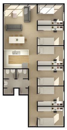 Distribución 00 Hostel Layout, Coliving Architecture, Hostel Design Ideas, Hostel Aesthetic, Dormitory Design, Hostel Design, Dorm Layout, Dorm Room Layouts, Home Decor Ideas Bedroom