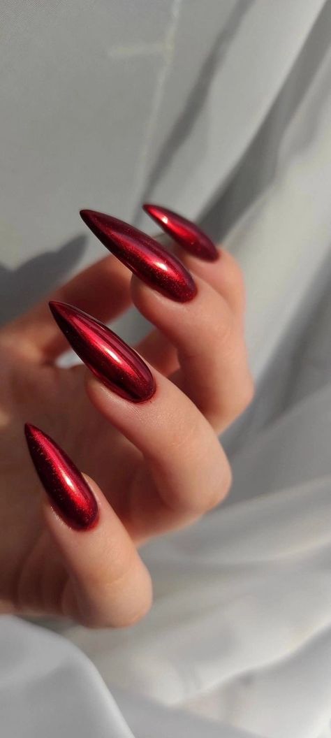 Nagellack Trends, Gothic Nails, Red Nail Polish, Red Nail, Minimalist Nails, Fire Nails, Pretty Acrylic Nails, Fancy Nails, Dope Nails