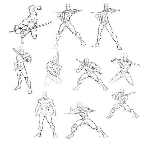 Dynamic Standing Poses, Sketch Action Poses, Ninja Character, Gesture Poses, Animation Drawing Sketches, Dynamic Poses Drawing, Gesture Drawing Poses, Human Body Drawing, Bd Art