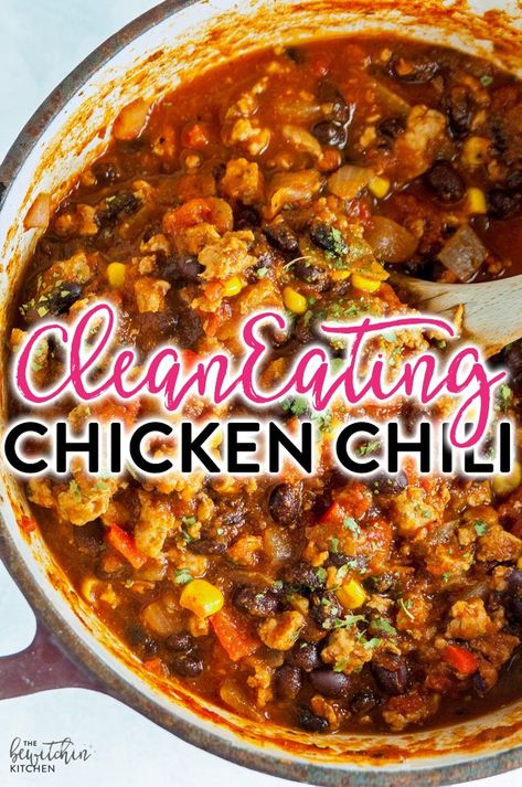 Ground Chicken Chili, Healthy Chili Recipe, Chili Recipe Healthy, Healthy Chili, Whole30 Chicken, Clean Eating Chicken, Lean Chicken, Ground Chicken Recipes, Chicken Chili Recipe