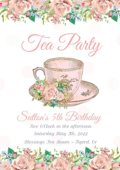 Tea Party Birthday Invitation Tea Party Invitations Ladies Template, Free Tea Party Invitations Templates, Afternoon Tea Invitations Templates, Tea Party Invitations Printable Free, Tea Party Invitations Ladies, Tea Party Invites Template, Tea Party Birthday Invitations, Tea Party Invitations Diy, Tea Party Card