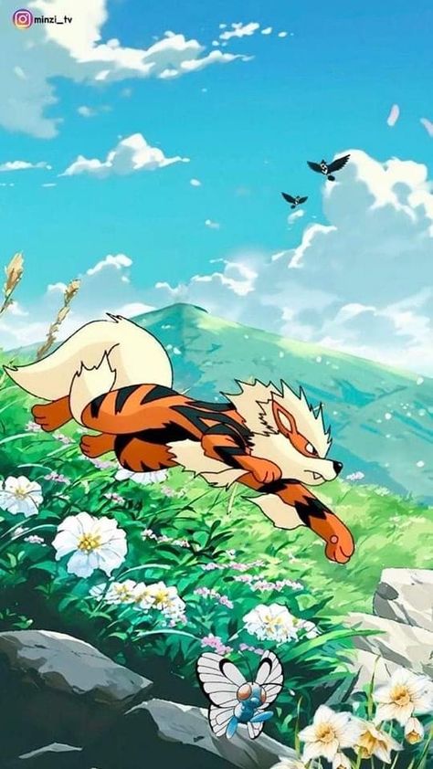 Phanpy Pokemon Wallpaper, Pokemon Habitat Art, Arcanine Wallpaper Iphone, Pokemon Arcanine Wallpaper, Pokémon Wallpaper Cute, Spring Pokemon Wallpaper, Pokemon Wallpapers Aesthetic, Growlithe Wallpaper, Arcanine Wallpapers