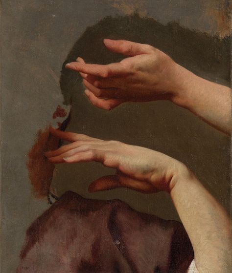 Hand Oil, Academic Art, On Canvas, French School, European Art, Classical Art, Old Master, Art Studies, Life Drawing