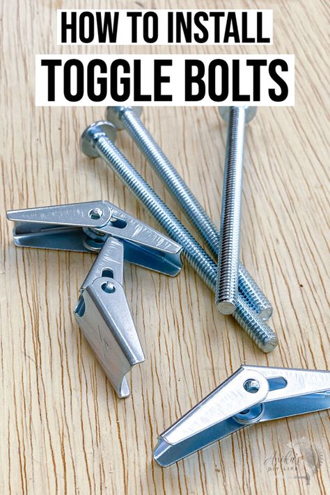 Toggle bolts are the strongest way to anchor heavy items to hollow walls. Learn how to install toggle bolts correctly and easily. Applique Ikea, Ikea Bookcases, Craftsman Window Trim, Dresser Hack, Dining Table Makeover, Ikea Bookcase, Toggle Bolts, Ikea Dresser, Art Deco Sideboard