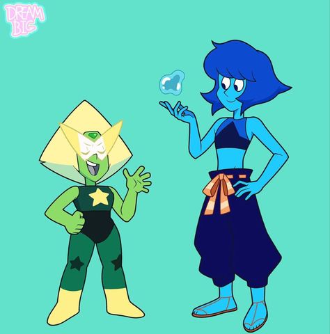 Peridot And Lapis, Universe Artwork, Steven Universe Lapidot, Steven Universe Fusion, Lapis Lazuli Steven Universe, Steven Universe Lapis, Lapis And Peridot, Pink Diamond Steven Universe, Peridot Steven Universe