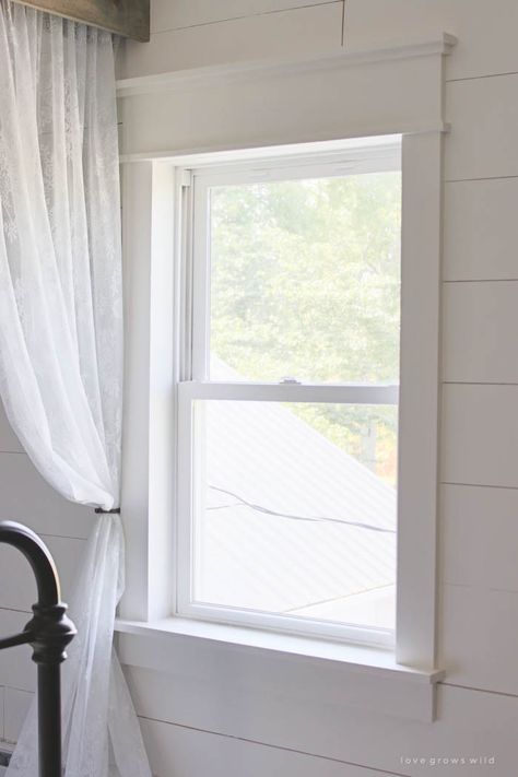 Farmhouse Window Trim, Farmhouse Trim, Exterior Windows, Interior Window Trim, Farmhouse Window Treatments, Farmhouse Window, House Trim, Window Molding, Window Casing