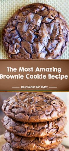 Brownie Cookie Recipe, Resepi Biskut, Chocolate Brownie Cookies, Cookie Brownie Recipe, Yum Recipes, Best Brownies, Köstliche Desserts, Brownie Cookies, Yummy Desserts