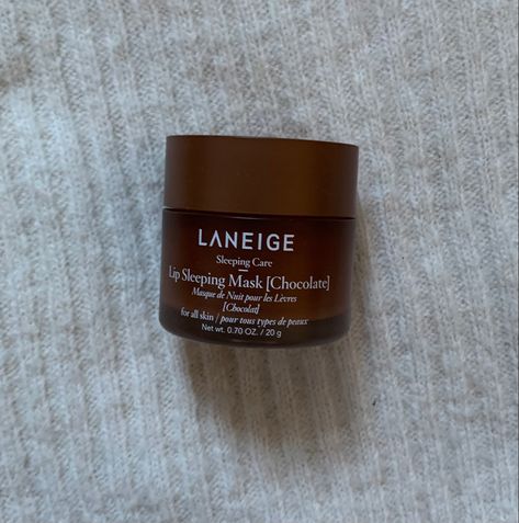 Laneige Lip Sleeping Mask Collection, Laneige Lip Sleeping Mask Chocolate, Laneige Lip Mask Chocolate, Laneige Chocolate, Laneige Vanilla, Laneige Aesthetic, Laneige Lip Mask, Chocolate Aesthetic, Dream Products