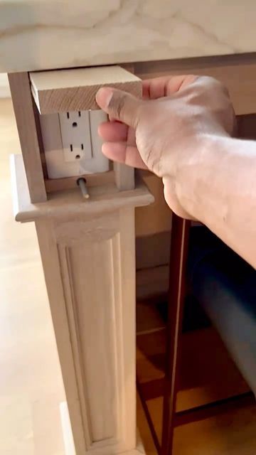 Village Handcrafted Cabinetry on Instagram: "Not a fan of visible outlets? Check this out!  How cool is this hidden outlet system that keeps your cabinetry looking flawless?  So sleek ✨  #HiddenOutlet #CabinetryInnovation #CustomCabinetry #SleekDesign" Counter Top Outlets, Hidden Kitchen Outlets Plugs, Kitchen Island Plugs Electrical Outlets, Invisible Outlet, Undercabinet Outlets, Hidden Cabinet In Wall, Kitchen Island Outlet Ideas, Kitchen Outlet Covers, Electrical Outlets In Kitchen