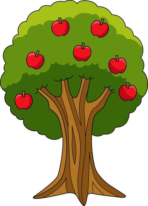 Apple Tree Clipart, Apple Tree Drawing, Drawing Of A Tree, Drawing Apple, Tree Cartoon, Cartoons Png, Cartoon Drawing, Tree Drawing, Backdrops Backgrounds