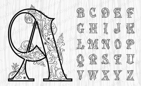 Calligraphy Alphabets, Tattoo Script Fonts, Tattoo Fonts Alphabet, Different Alphabets, Tattoo Fonts Cursive, Alphabet Style, Alfabet Letters, Tattoo Lettering Fonts, Alphabet Clipart