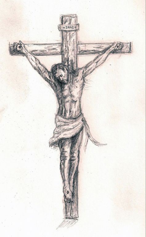 Jesus Drawings Sketches, Drawings For Tattoos, Cross Drawings, Crucifixion Art, Jesus Christ Drawing, Jesus Sketch, Jesus Drawing, Jesus Christ On The Cross, Jesus Art Drawing