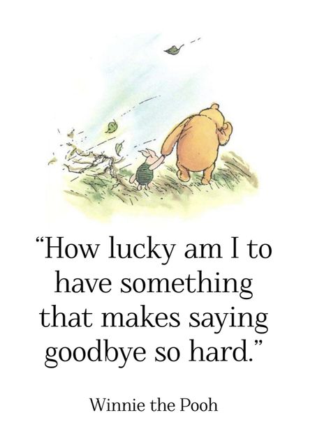 How Lucky I Am To Have Something Pooh, Quotes About Sisterhood, Goodbye Quotes, How Lucky I Am, Dr Seuss Quotes, Seuss Quotes, Hard Quotes, How Lucky Am I, Saying Goodbye