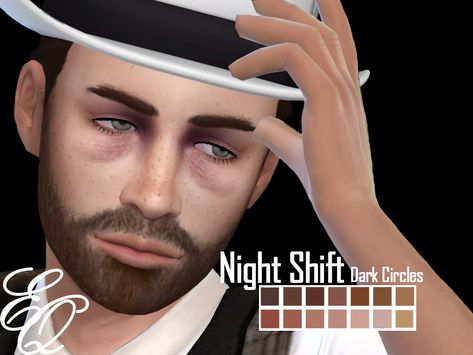 The Sims Resource - Night Shift Dark Circles Pc Sims 4 Cc, Dark Realism, Sims 4 Skin Details, Sims Makeup, Dark Circles Makeup, The Sims 4 Mod, Sims 4 Skin, Skin Details, Sims Wallpaper