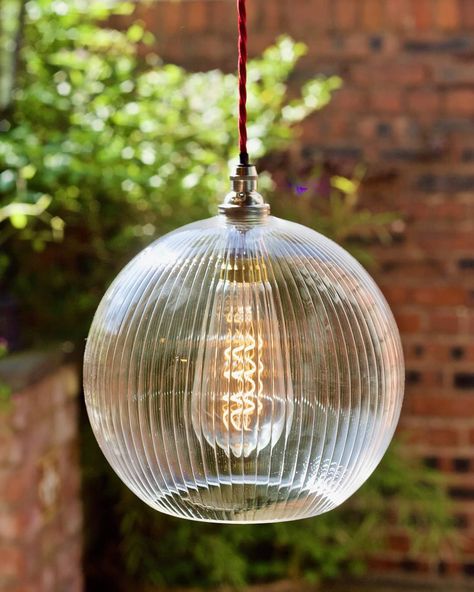 Skinny ribbed Hereford, Fritz Fryer for peninsula Glass Globe Pendant Light, Cluster Chandelier, Globe Pendant Light, Statement Lighting, Ribbed Glass, Hereford, Kitchen Pendants, Kitchen Pendant Lighting, Globe Pendant