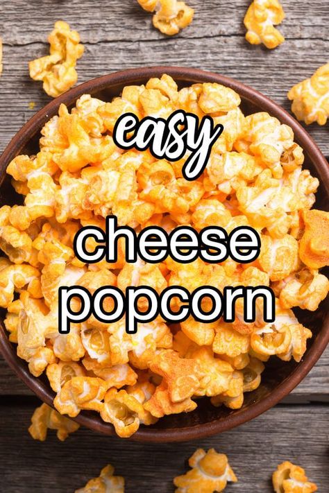 Cheese Popcorn Recipe, Popcorn Recipes Cheese, Cheesy Popcorn, Flavored Popcorn Recipes, Popcorn Recipes Easy, Popcorn Toppings, Caramel Corn Recipes, Zucchini Casserole Recipes, Cheese Popcorn