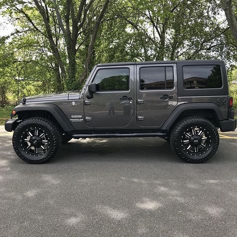 Granite Crystal Metallic Jeep Wrangler, Dark Gray Jeep Wrangler, Dark Grey Jeep Wrangler, Grey Jeep, Silver Jeep, Jeep Sahara, Custom Jeep Wrangler, Grey Car, Black Jeep