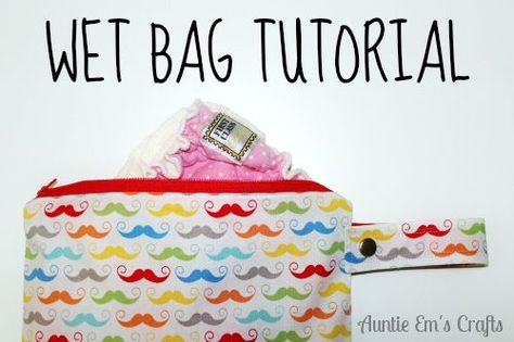 Wet Bag Tutorial - Auntie Em's Crafts Diy Wet Bag, Wet Bag Tutorials, Burp Cloth Tutorial, Charity Sewing, Baby Help, Sew Simple, Plastic Grocery Bags, Quilts Decor, Cloth Diapering