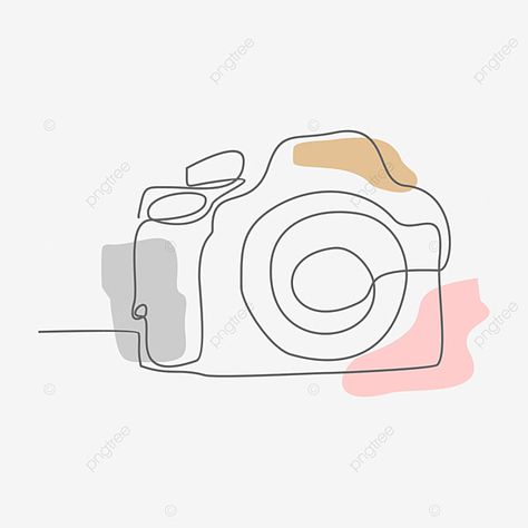 Camera Minimalist Drawing, Camera Outline Drawing, Camera Art Illustration, Camera Line Drawing, Line Art Photography, Camera Line Art, Camera Sketch, Camera Painting, Wing Drawing