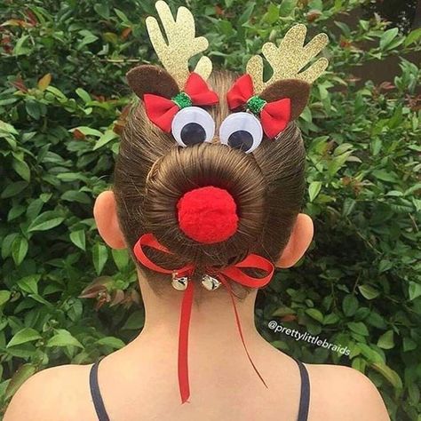 Long Hair Transformation, 2023 Photoshoot, Easy Toddler Hairstyles, Christmas Dress Up, Girl Hair Dos, Red Nose Reindeer, Toddler Hairstyles, Pajama Day, Wacky Hair Days