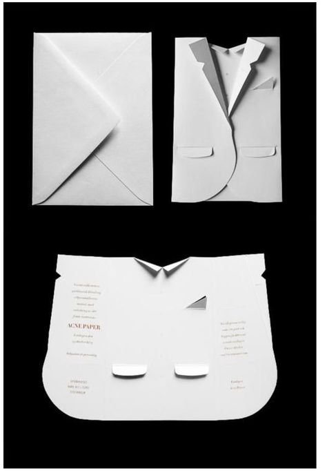 Acne Paper, Fashion Show Invitation, Elegant Cards, Male Cards, Kirigami, Card Tutorials, Masculine Cards, Paper Cut, Suit And Tie