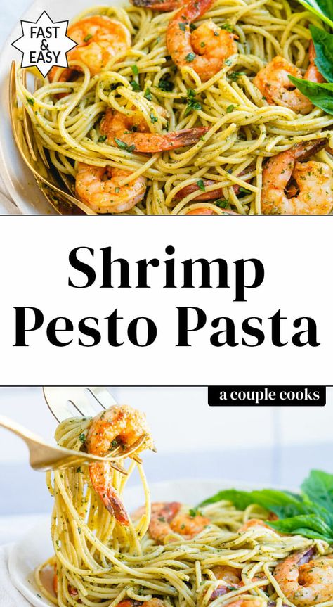 Shrimp Pesto Pasta Recipes Healthy, Basil Pesto Shrimp Pasta, Shrimp Pesto Pasta Recipes Easy, Shrimp And Pesto Pasta, Pesto Shrimp Recipes, Shrimp Pesto Pasta Recipes, Good Meals To Make, Pesto Pasta With Shrimp, Low Sodium Pasta