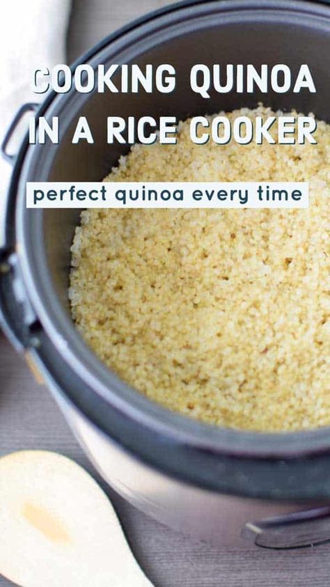 Want a simple way to cook quinoa? Learn How to Cook Quinoa in a Rice Cooker! This gluten free food is perfect for easy family dinners, and a great way to meal prep! #wendypolisi #quinoa #quinoarecipes #howtocookquinoa #howtocookquinoainaricecooker Rice Cooker Quinoa Recipes, Quinoa In Rice Cooker, Cooking Quinoa, Perfect Quinoa, Quinoa Recipes Easy, Cook Quinoa, Quinoa Recipes Healthy, Easy Healthy Meals, Rice Cooker Recipes