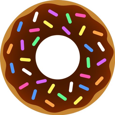 Doughnut Donut Pictures, Vegan Chocolate Frosting, Donut Vector, Sprinkle Donut, Cute Donuts, Chocolate Sprinkles, Donut Party, Chocolate Donuts, Free Clip Art