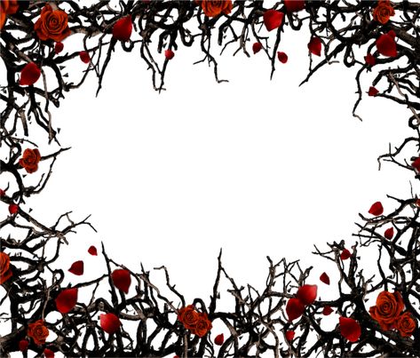 Mq Red Black Roses Gothic Frame Frames Border Borders - Thorny Vines With Roses Clipart - Full Size Clipart (#3859981) - PinClipart Thorns Background, Roses With Thorns, Rose With Thorns, Rose Overlay, Roses And Thorns, Png Border, Rose Texture, Flowers Border, Rose Border