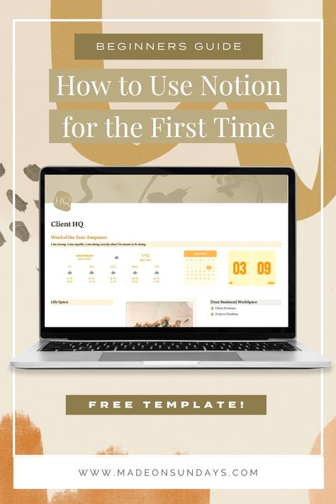 How to Use Notion for Beginners - madeonsundays.com How To Use Notion Templates, Notion Beginners Guide, How To Notion, How To Use Notion For Beginners, Notion How To Use, Notion For Beginners, Notion How To, How To Use Notion, Notion Beginner