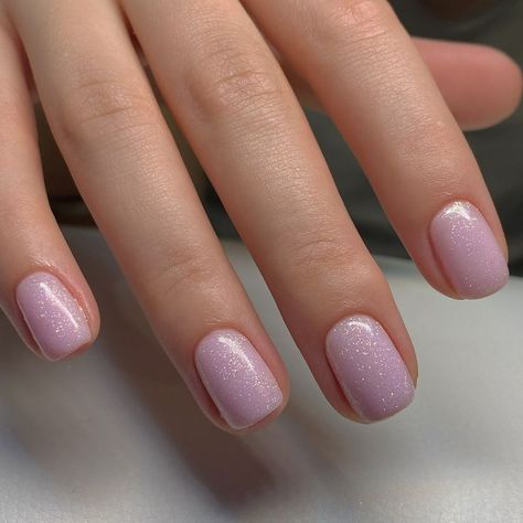 Sparkly Lilac Nails, Acrylic Nails With Glitter Accent, Gel Nails Lavender, Designs On Nails, Art To Try, Spring Nail Design, 2023 Nail, Lavender Nails, Glitter Gel Nails