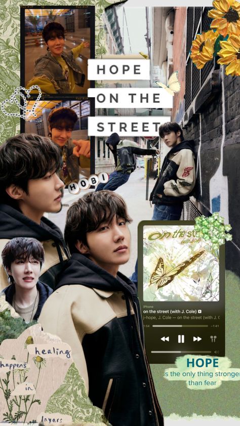 Hope on the streets | #jhope #btsjhope Jhope Collage, Hope On The Street, Bts J Hope, Create Collage, Foto Bts, Your Aesthetic, Connect With People, The Streets, Creative Energy