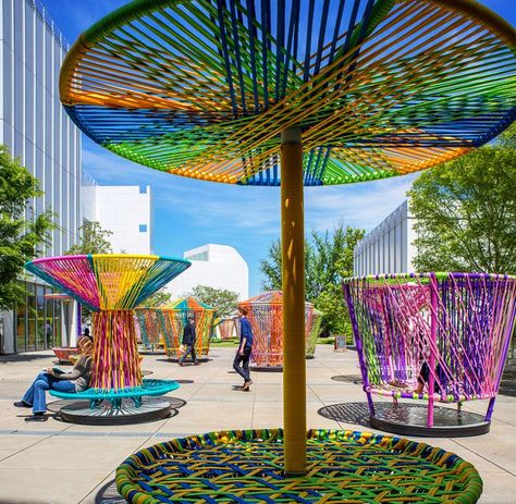 Coworking Interior, Summer Installation, Tree Installation, Architecture Garden Design, Urban Spaces Design, Home Branding, Cool Playgrounds, High Museum Of Art, Immersive Installation