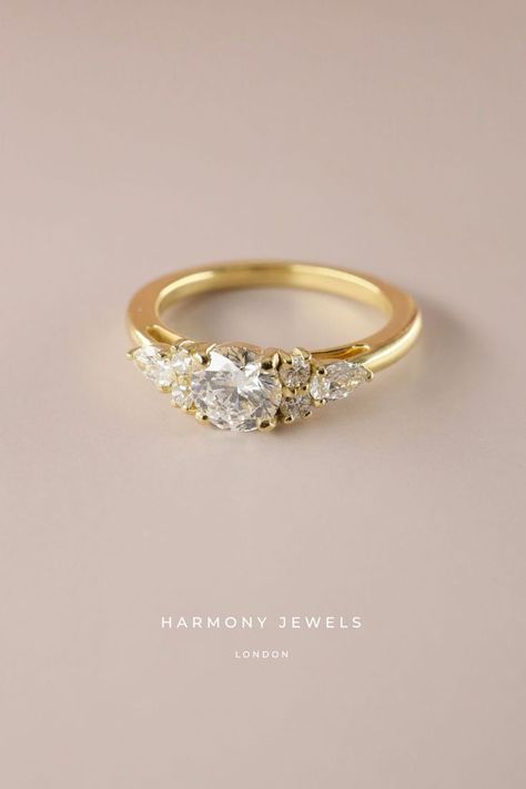 Low Set Engagement Ring, Pretty Engagement Rings, Dream Wedding Ring, Cute Engagement Rings, Round Diamond Engagement Ring, Future Engagement Rings, Bespoke Engagement Ring, Round Engagement Rings, Cute Wedding Ideas